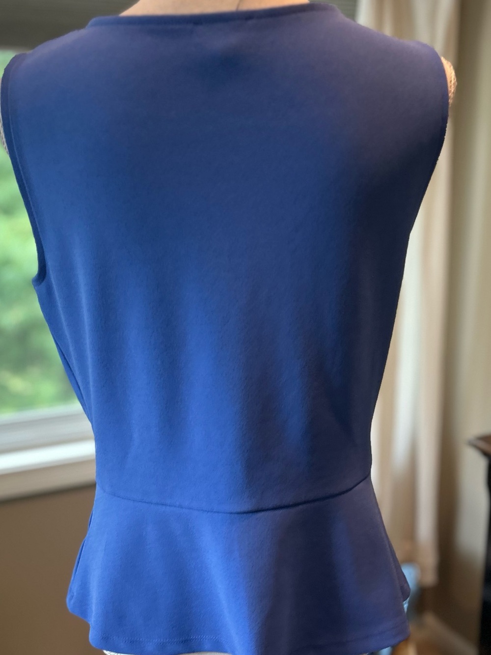 Talbots Tie Front Shell Top - Blue - Picture 4 of 11